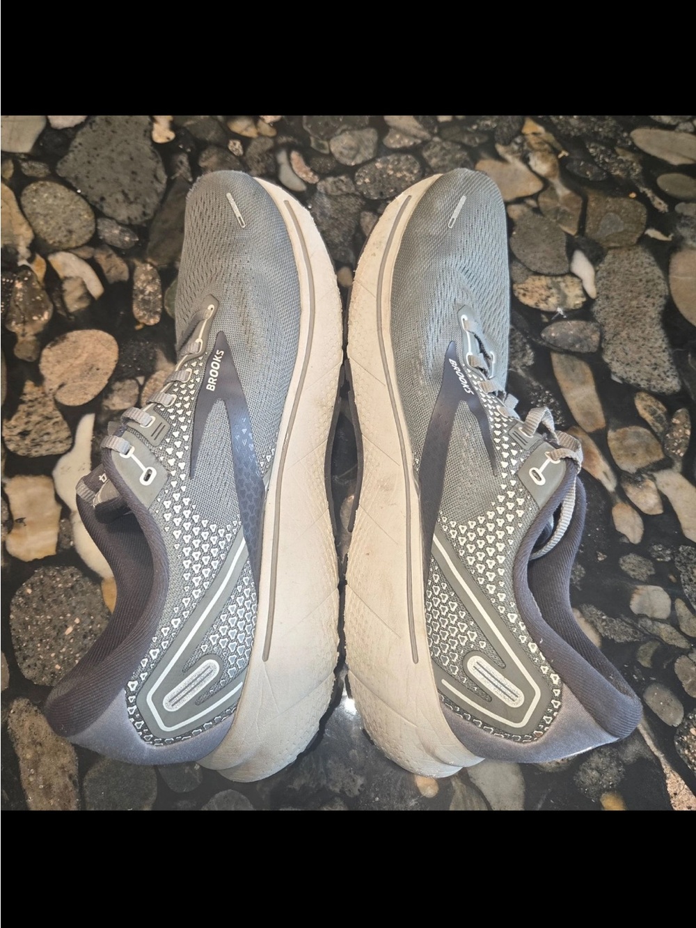 Brooks Ghost 14 Mens Running Shoes Gray Silver Sneakers Size 13 - Picture 5 of 8